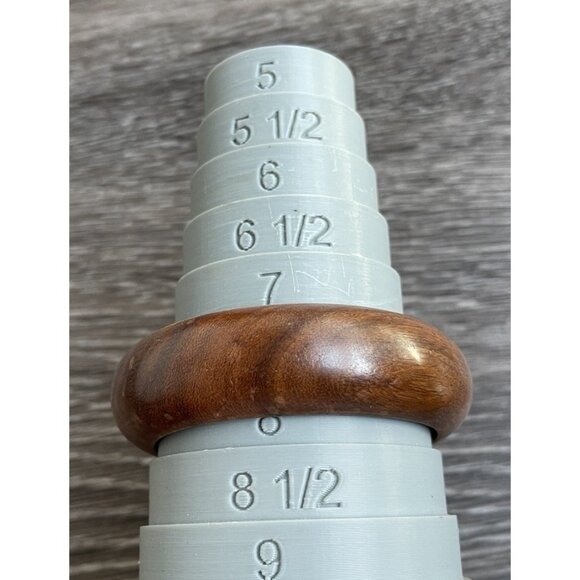 Vintage Wood & Groovy Acrylic Bangle Bracelets Wavy Stacking Thick Chunky Sz 8” - Picture 3 of 14